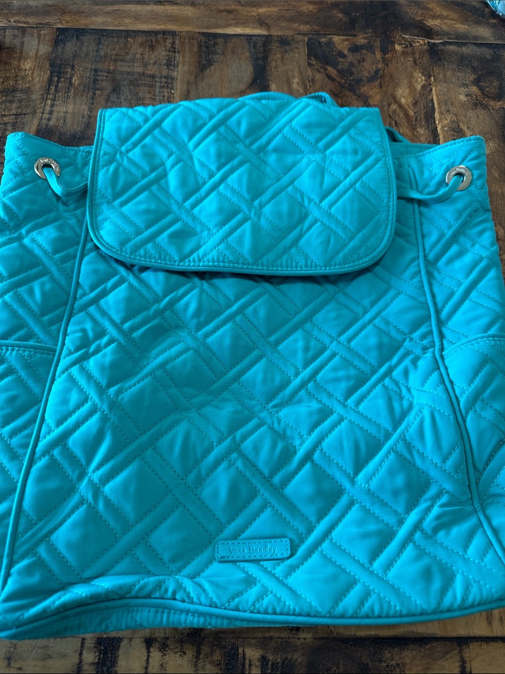 Vera Bradley backpack quilted poppy teal